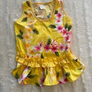 NWOT Hawaiian plumeria print dog dress *see measurements*
